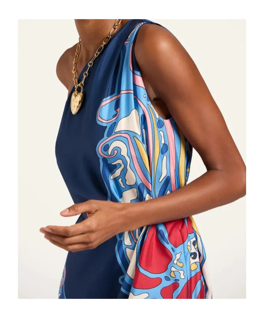 Roy One-Shoulder Print Maxi Dress