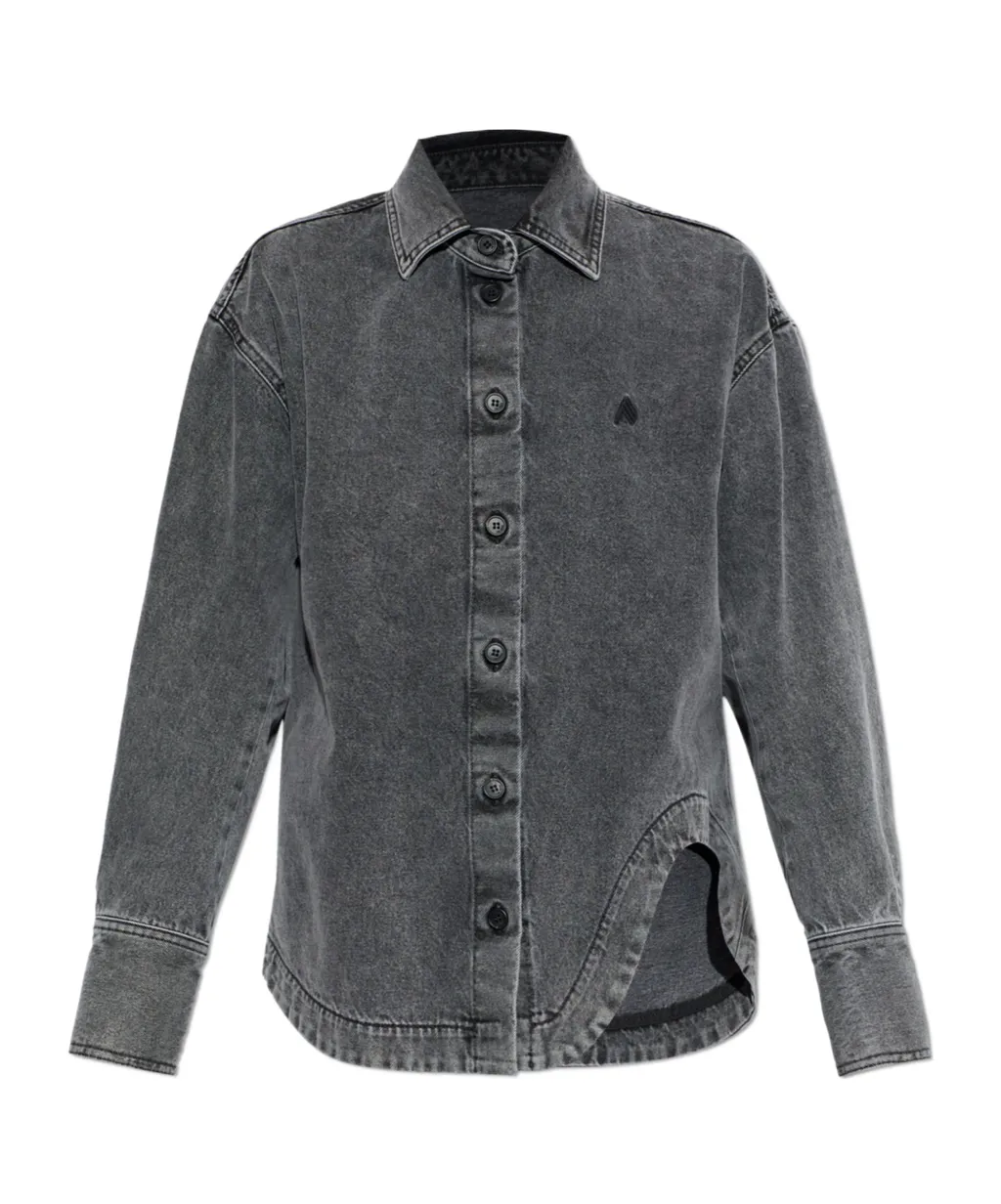 The Attico Eliza Shaped Split Denim Shirt