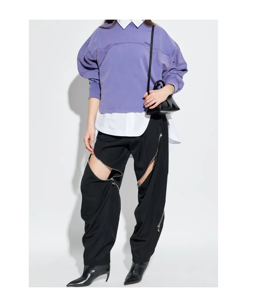 The Attico Logo Embroidered Crewneck Sweatshirt