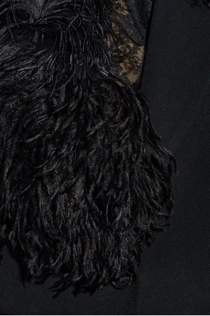 The Attico Ostrich Feathers Detailed Jacket