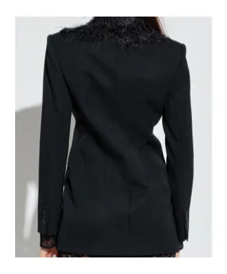 The Attico Ostrich Feathers Detailed Jacket