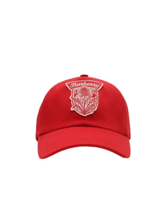 Burberry Thistle Shield Gabardine Baseball Cap