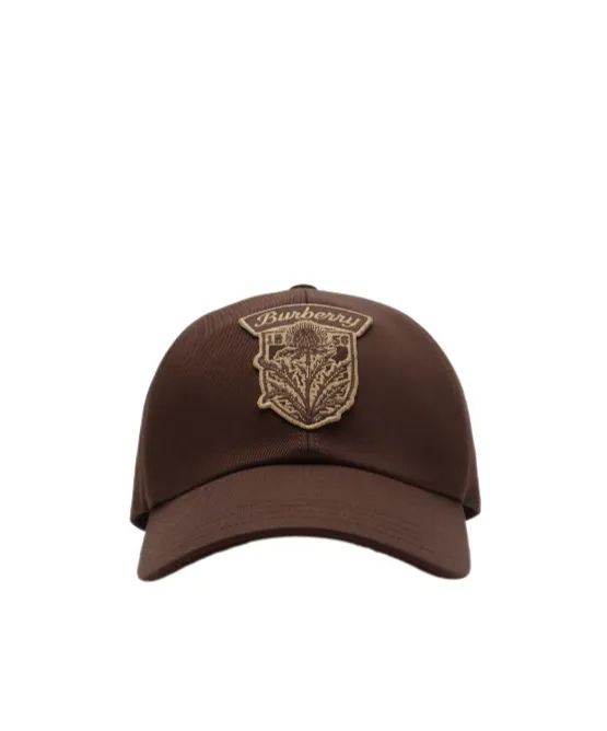 Burberry Thistle Shield Gabardine Baseball Cap