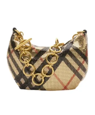 Burberry Chainmail Checked Shoulder Bag
