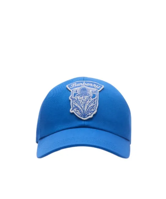 Burberry Thistle Shield Gabardine Baseball Cap