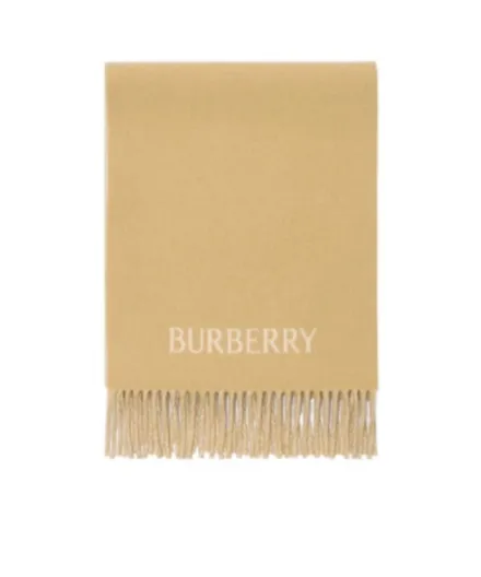 Burberry B Crest Fringed Scarf