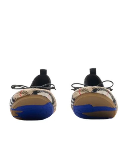 Burberry Check Fawn Ballerinas