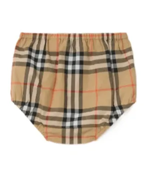 Burberry Kids Cheked Bloomers Dress Set