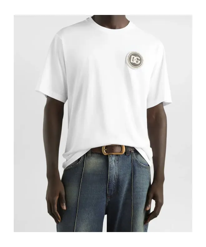 Dolce & Gabbana Logo Patch Crewneck T-Shirt