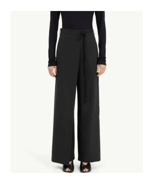 Mm6 Maison Margiela Tie Detail Wide-Leg Tailored Trousers
