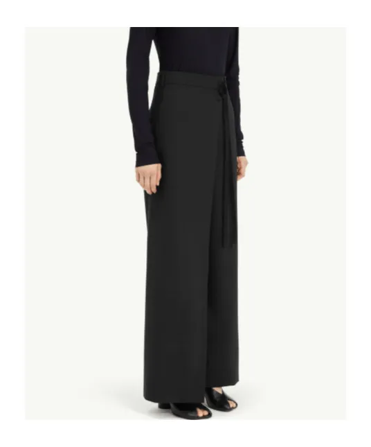 Mm6 Maison Margiela Tie Detail Wide-Leg Tailored Trousers