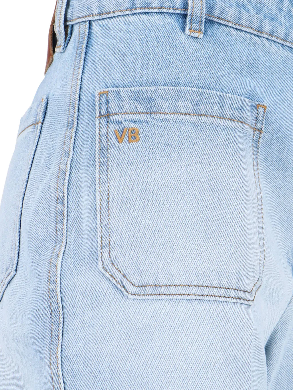 Victoria Beckham Logo Patch Flared Jeans