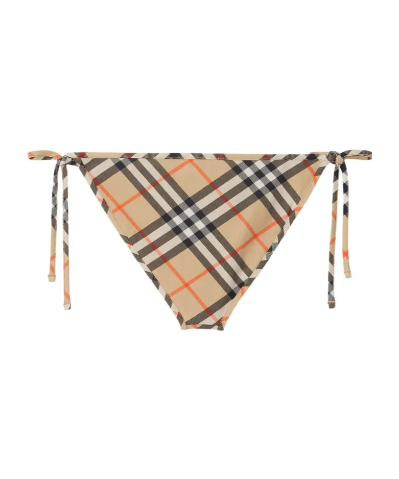 Burberry Checked Side-Tied Bikini Bottoms