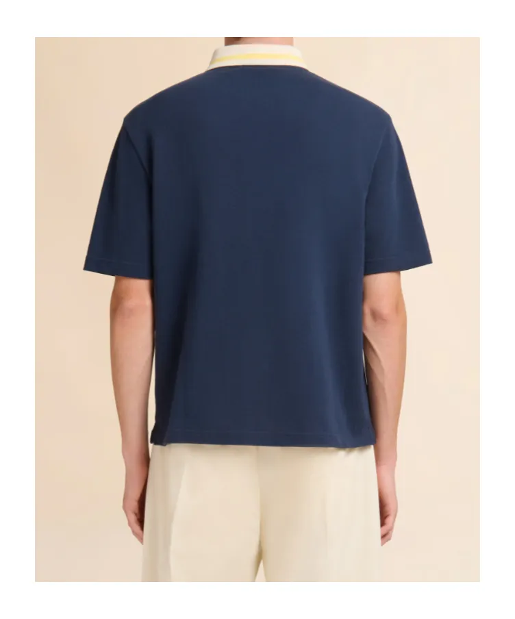 Marni Piqué Striped Polo Shirt