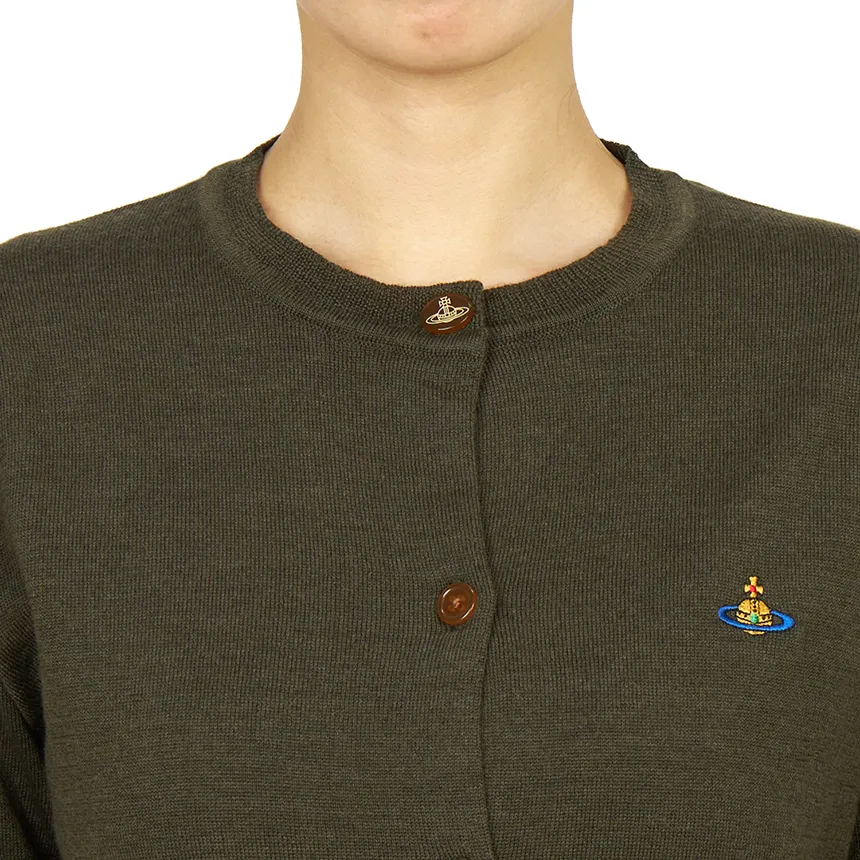 Vivienne Westwood Orb Embroidered Cropped Cardigan
