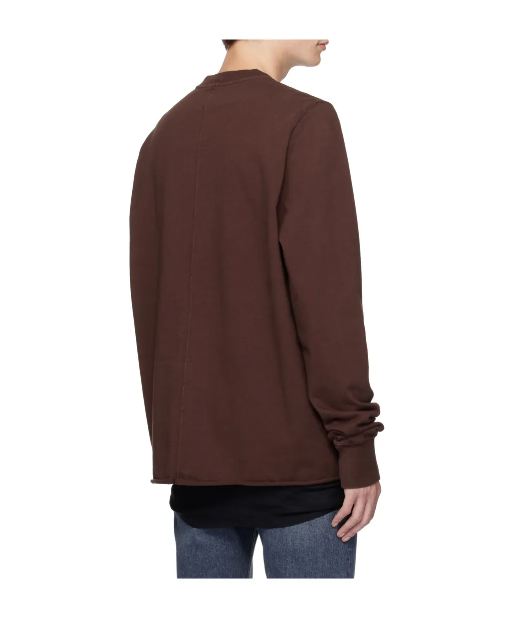 Raw-Edge Crew-Neck Sweatshirt