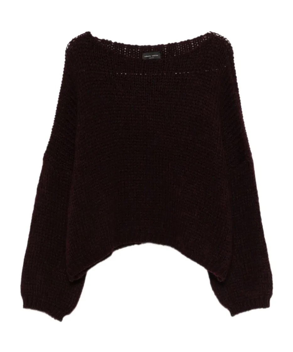 Long-Sleeved Boat Neck Sweater