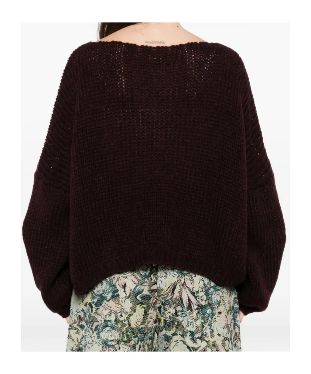 Long-Sleeved Boat Neck Sweater