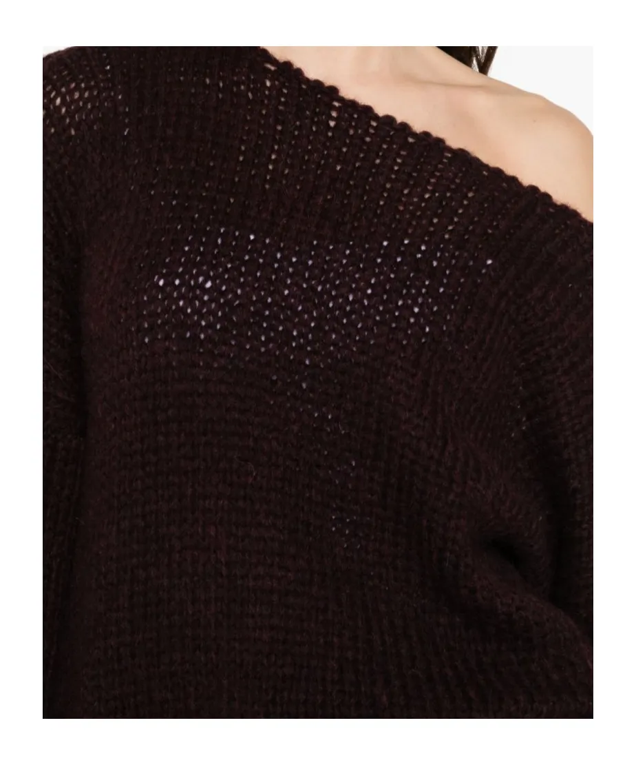 Long-Sleeved Boat Neck Sweater