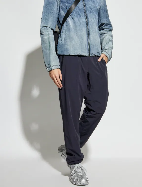 Zip-Pocket Elastic-Waist Trousers