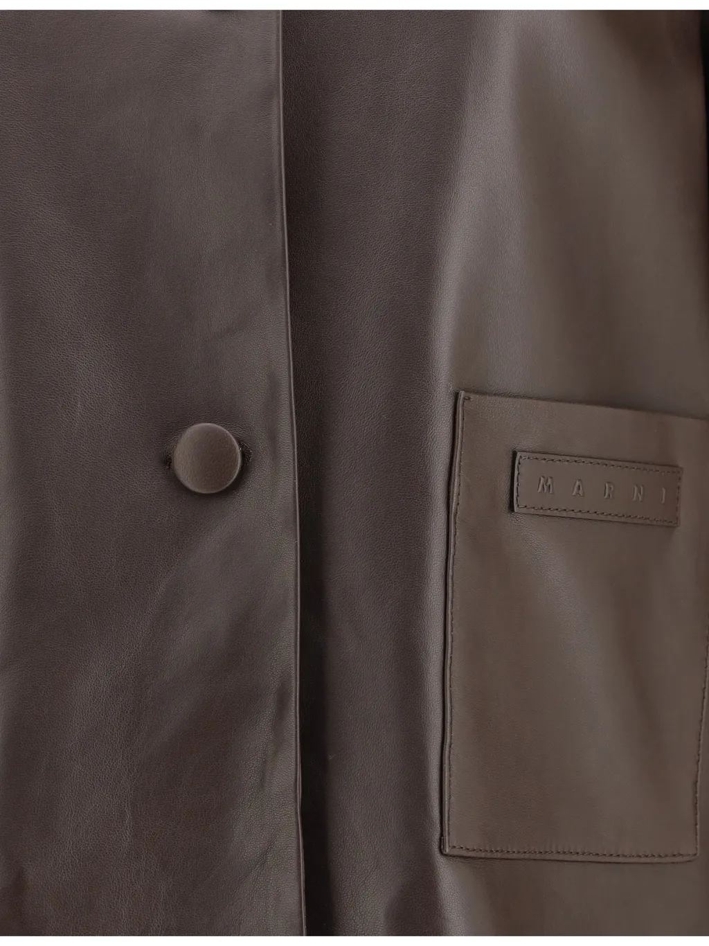 Marni Shearling Collar Leather Jacket