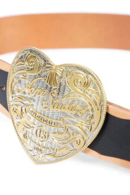 Heart-Shaped Buckle Belt