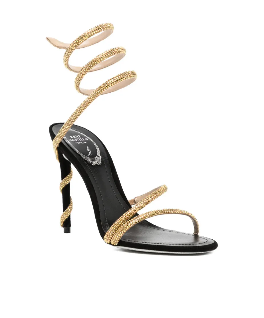 Round-Toe High-Heeled Sandals
