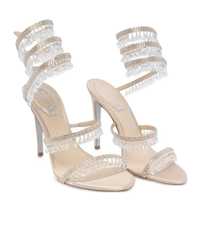 Round-Toe High-Heeled Sandals