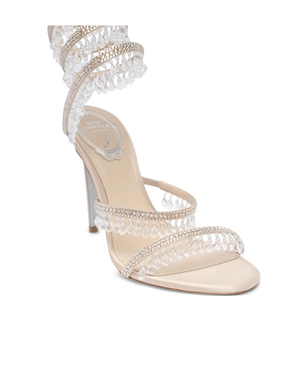 Round-Toe High-Heeled Sandals