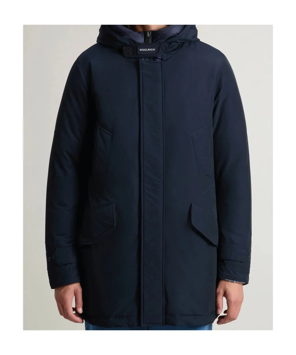 Zippered Hooded Parka Down Jacket