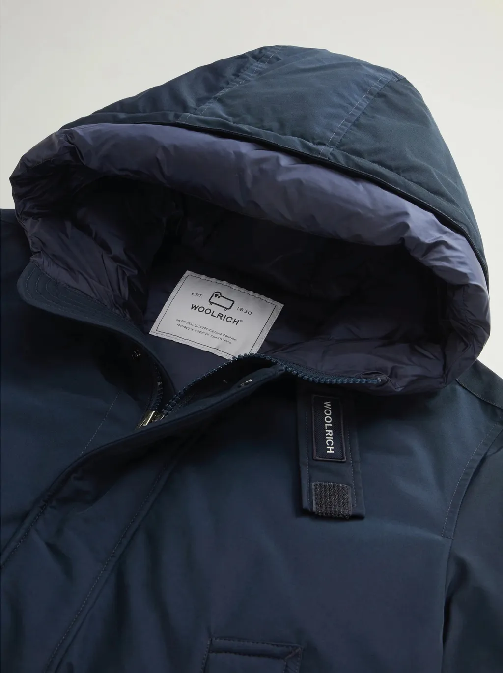 Zippered Hooded Parka Down Jacket