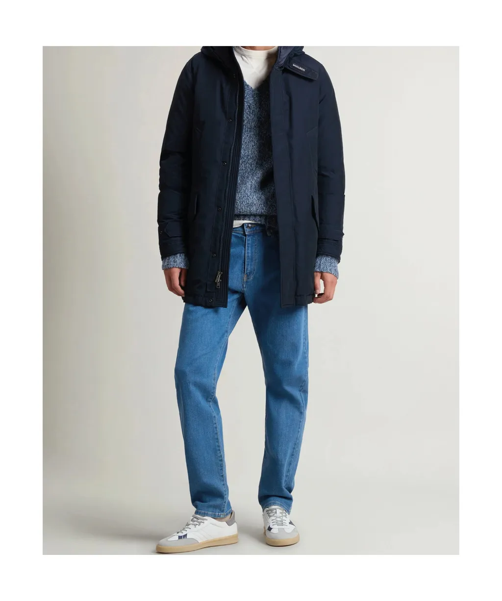 Zippered Hooded Parka Down Jacket