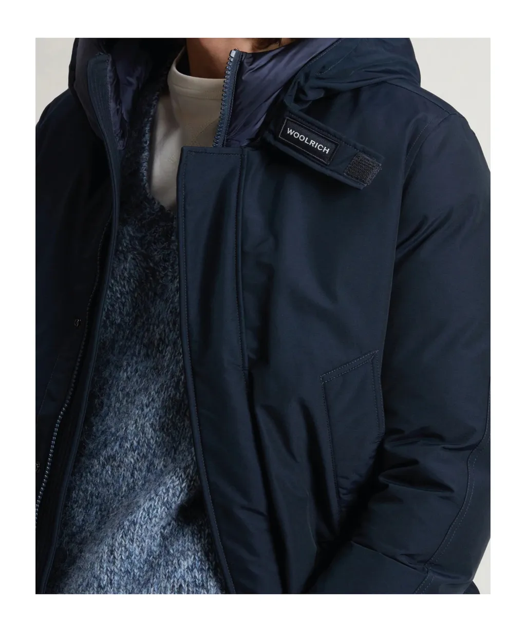 Zippered Hooded Parka Down Jacket