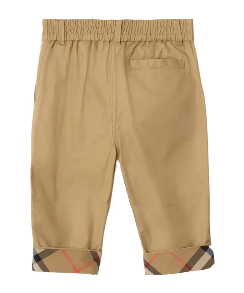 Burberry Kids Rolled Up Legs Trousers