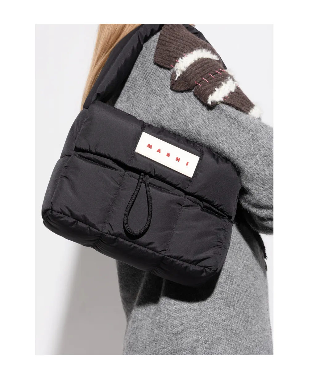 Marni Logo Patch Padded Shoulder Bag