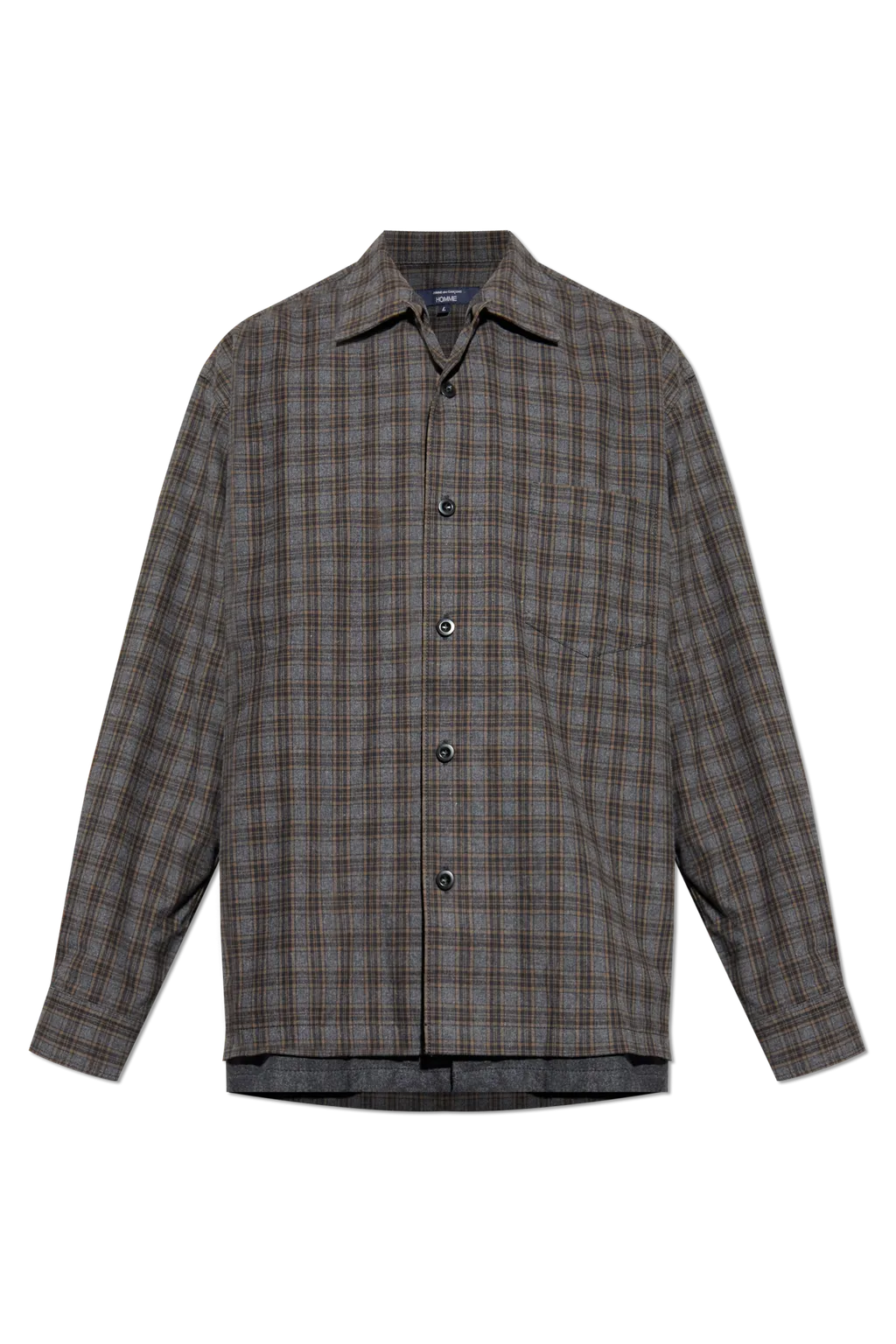 Comme Des Garons Homme Plus Plaid Patterned Buttoned Shirt
