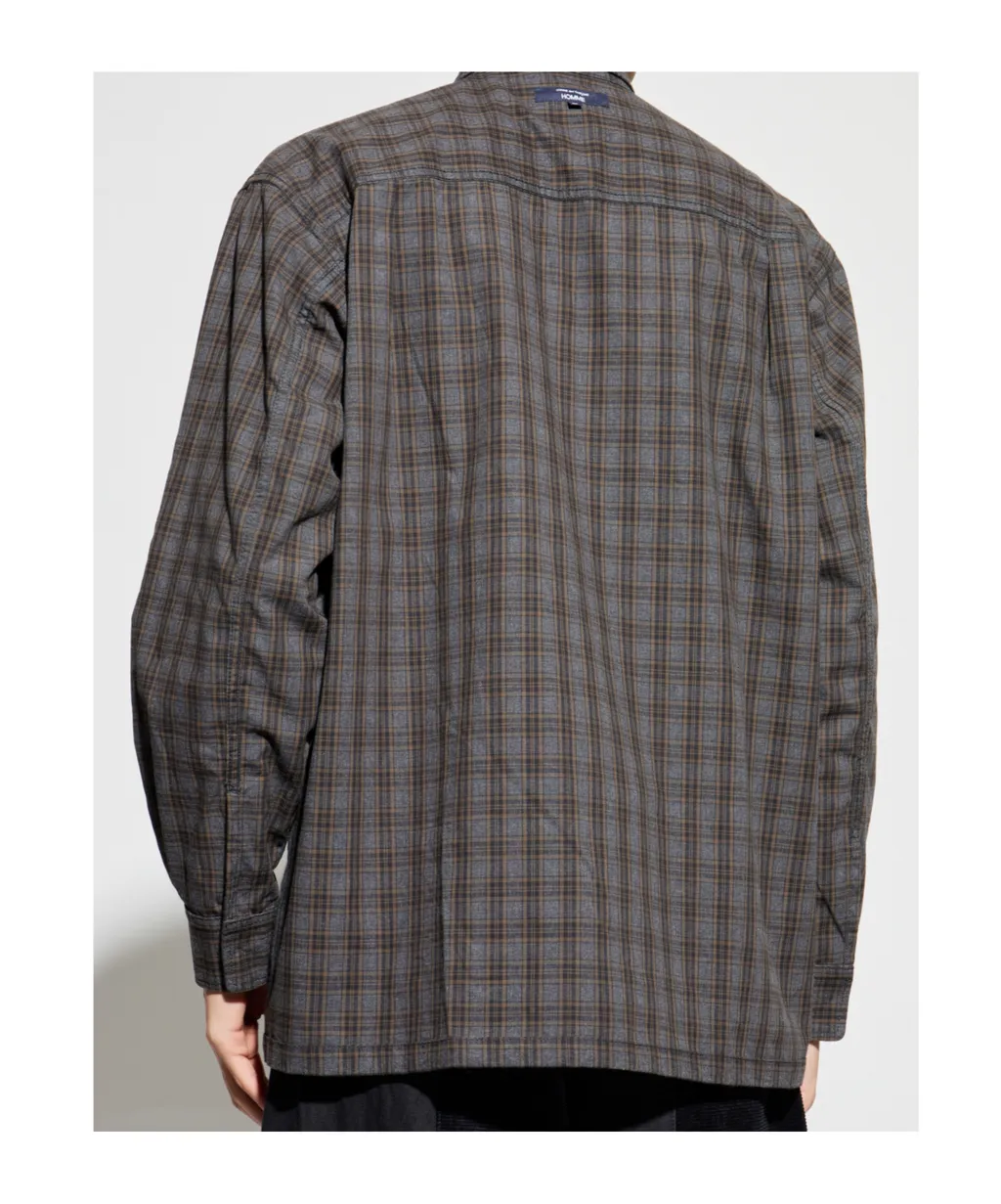 Comme Des Garons Homme Plus Plaid Patterned Buttoned Shirt