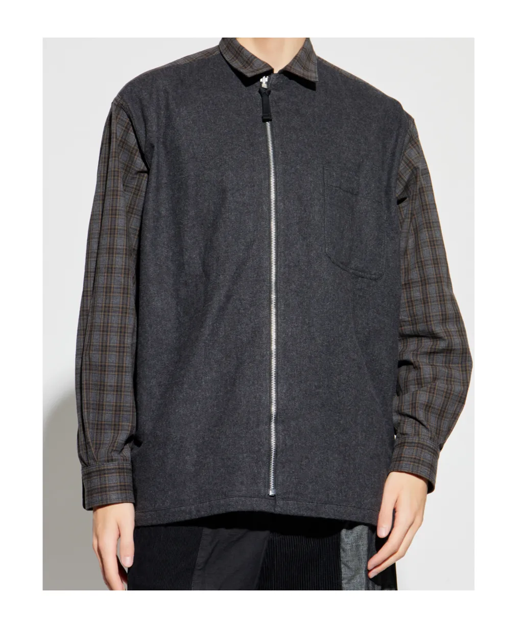Comme Des Garons Homme Plus Plaid Patterned Buttoned Shirt