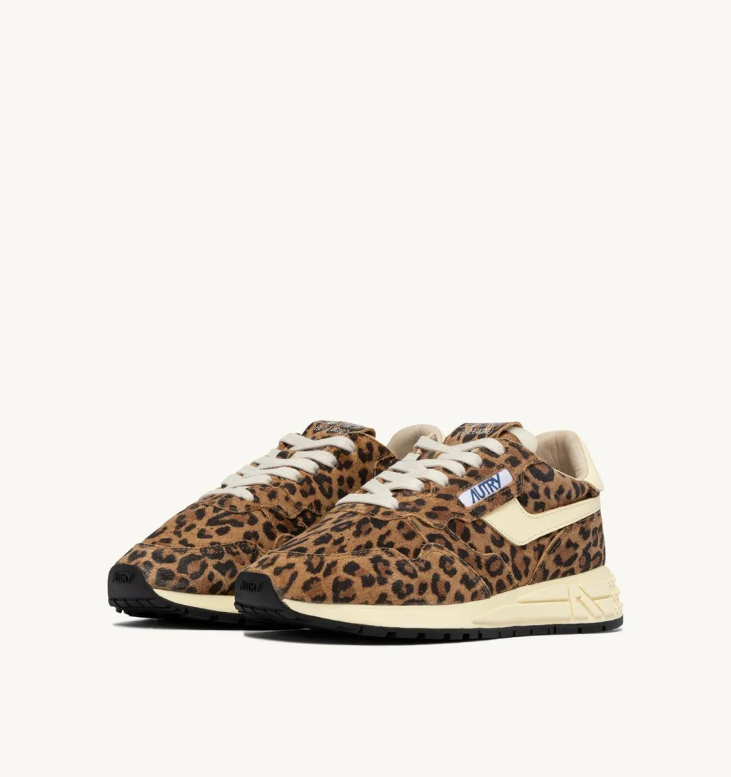Autry Reelwind Leopard Printed Low-Top Sneakers