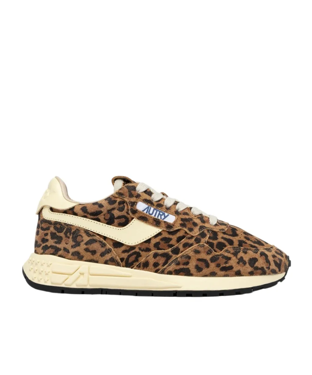 Autry Reelwind Leopard Printed Low-Top Sneakers