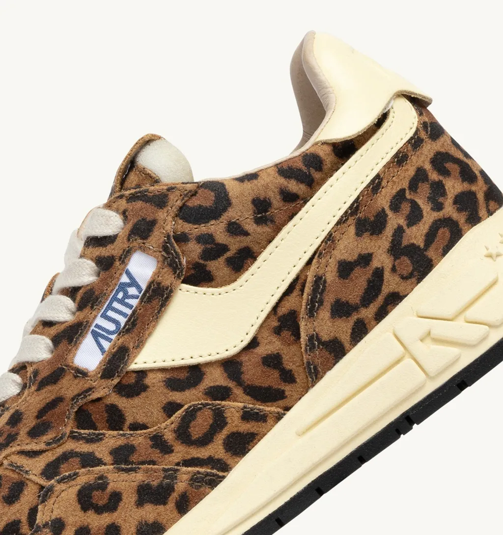 Autry Reelwind Leopard Printed Low-Top Sneakers