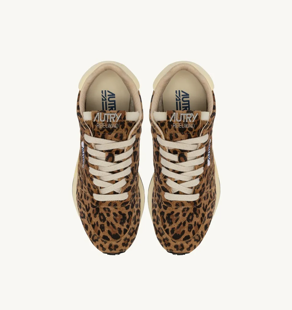 Autry Reelwind Leopard Printed Low-Top Sneakers