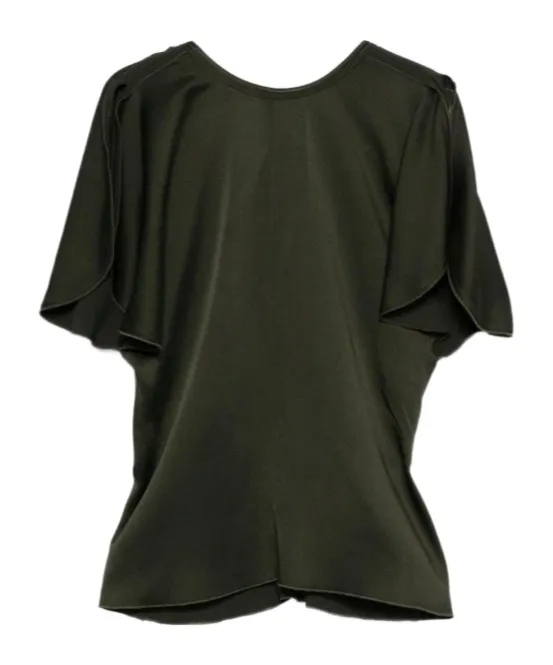 Draped-Sleeve Blouse