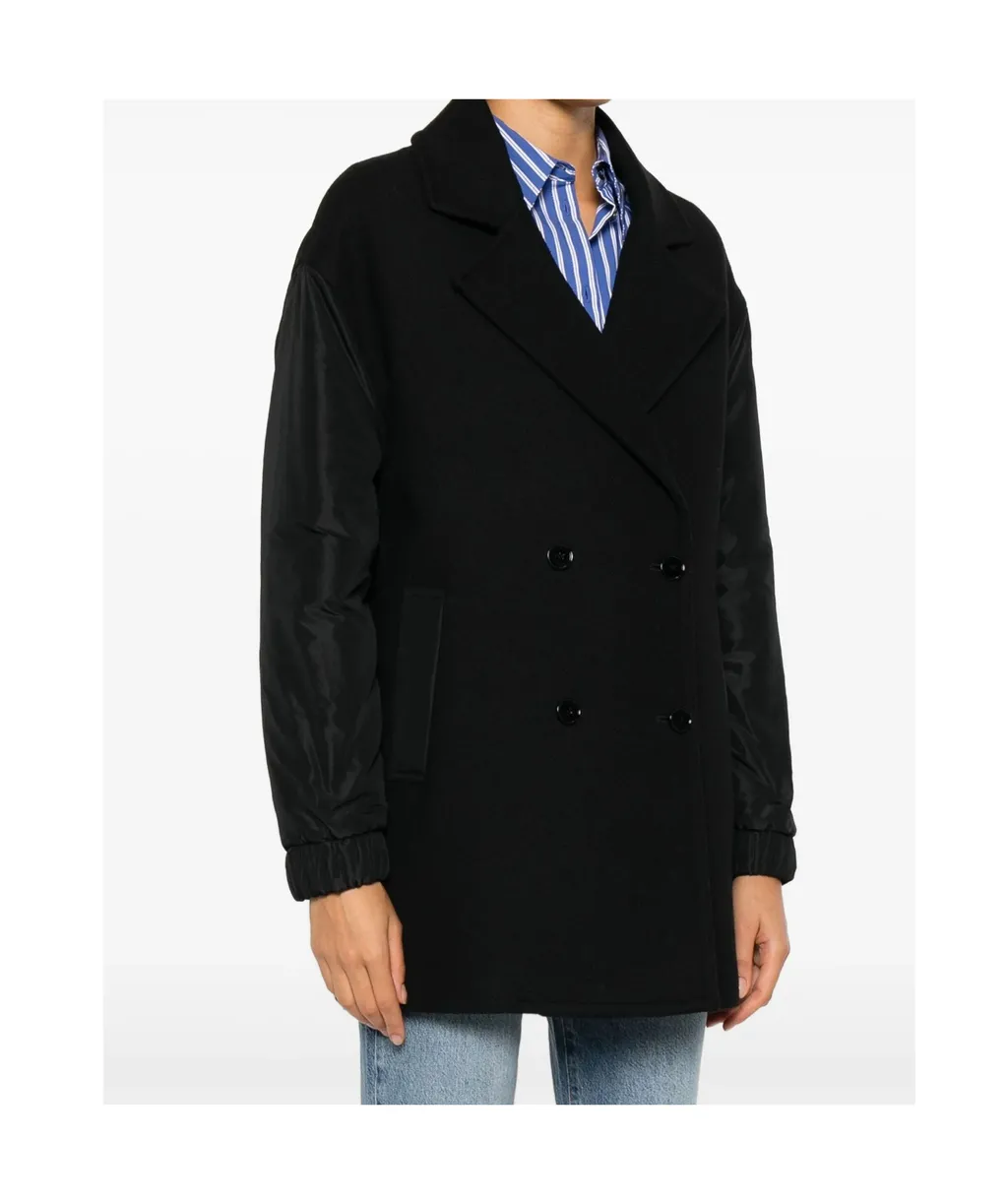 Panelled Double-Breasted Coat