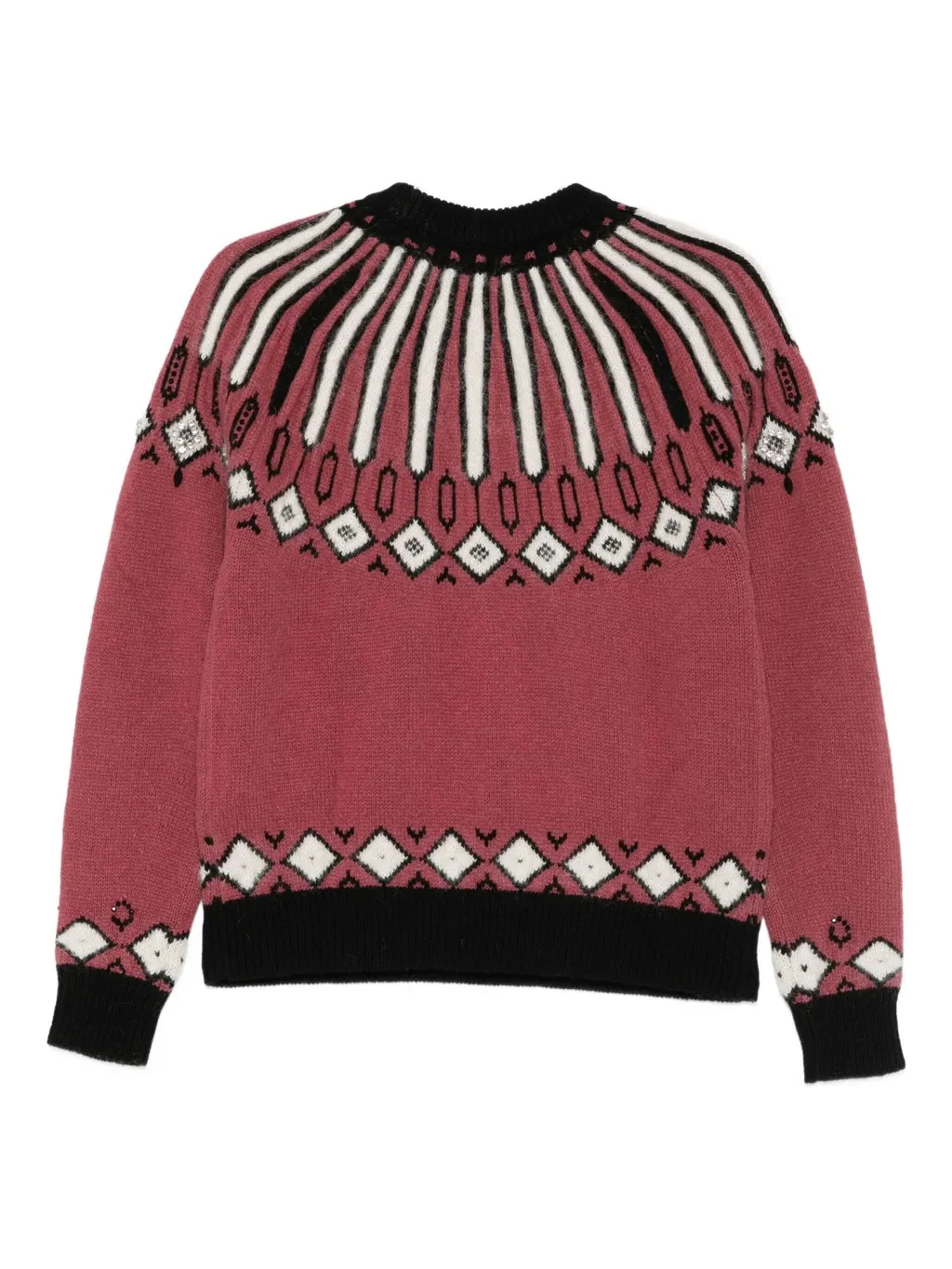Adriane Embellished-Patterned Sweater