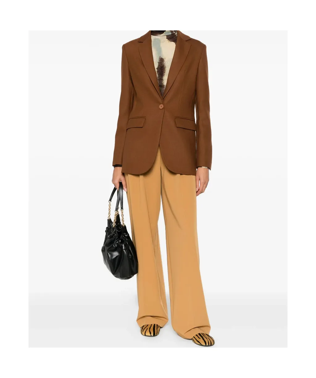 Notched-Lapel Pocket Blazer