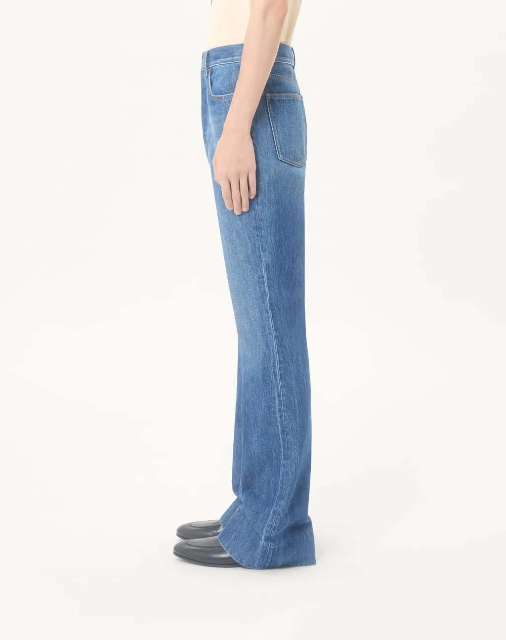 Valentino	Logo Patch Straight Leg Jeans