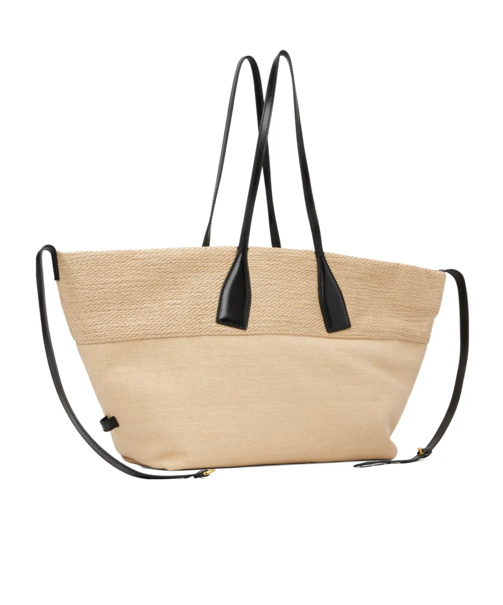 Track Raffia Handbag