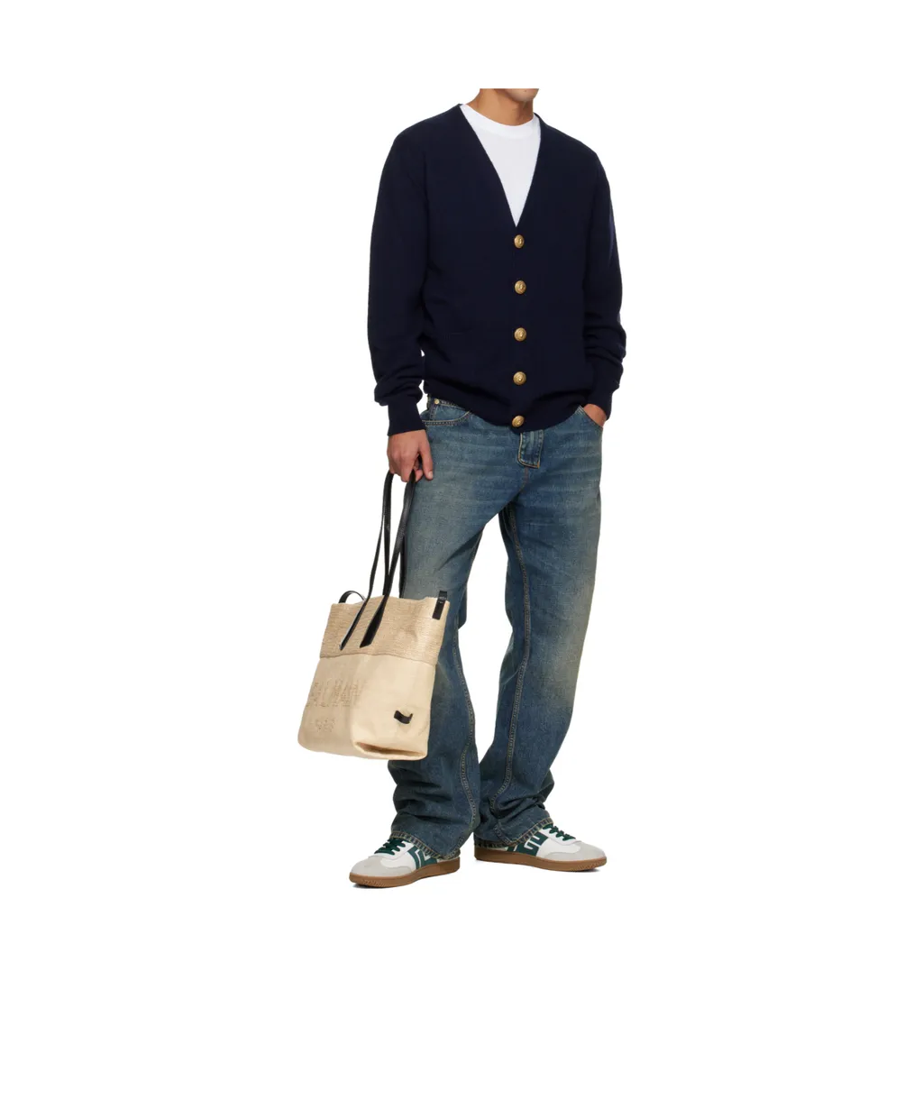 Track Raffia Handbag