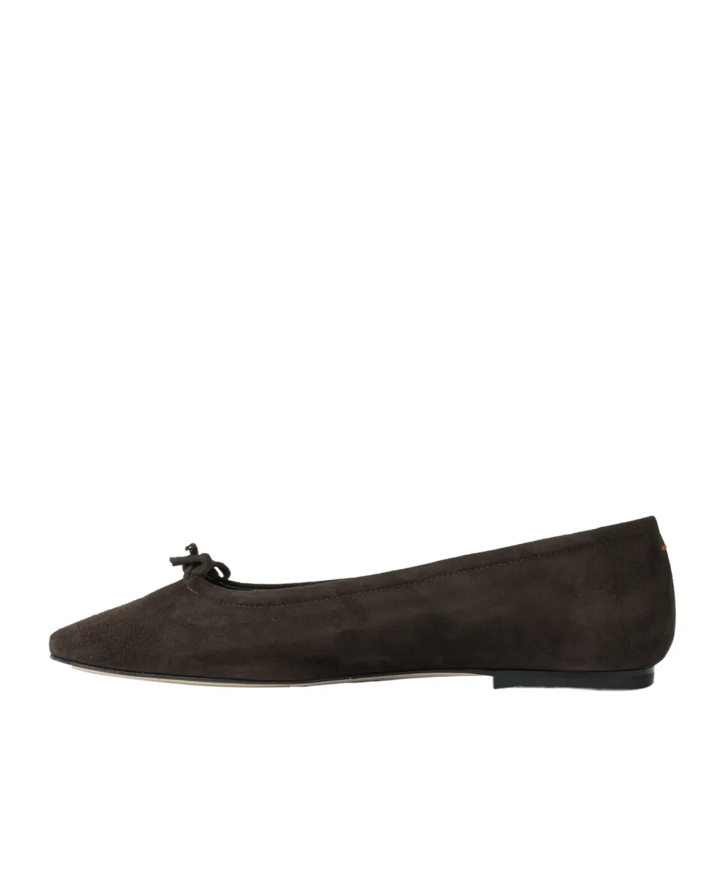 Bow Suede Ballet Flats